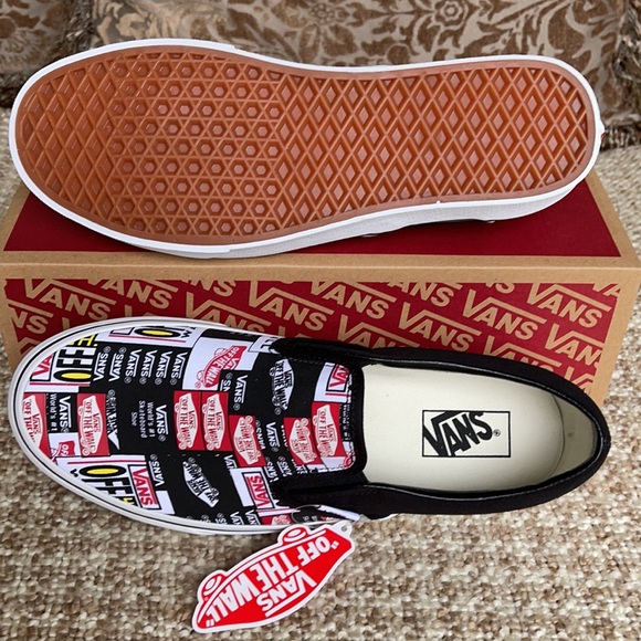 Vans Classic Slip On Label Mix Black/True White WM - Picture 7 of 16